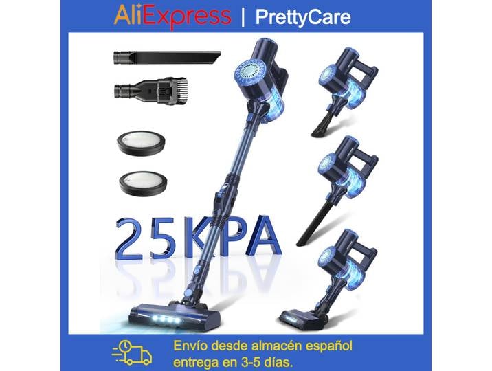 Aspirateur sans fil PrettyCare W400, aspiration puissante de 25 KPA, aspirateur à main, autonomie de 40 minutes, ensemble de 3 brosses