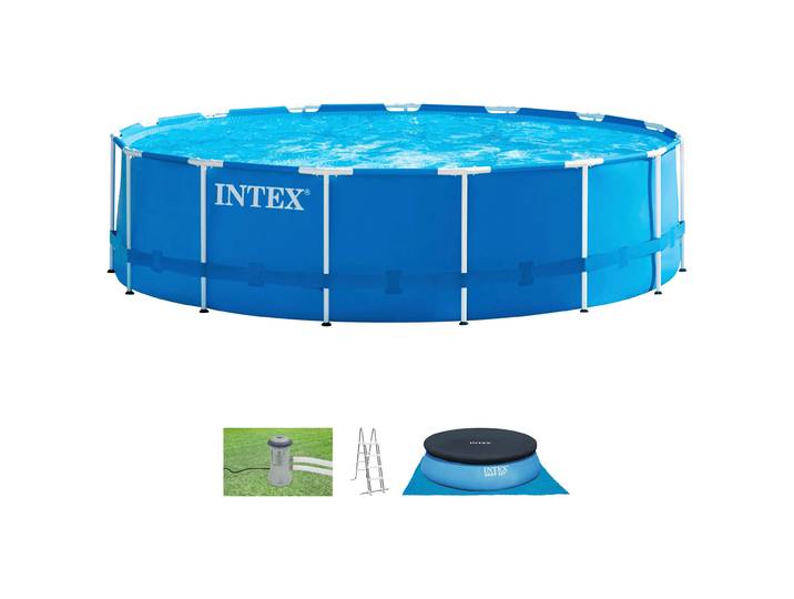 Framepool INTEX »Metal Frame™« , blau, H:122cm Ø:457cm, Schwimmbecken, Framepool, 5-tlg., ØxH: 457x122 cm