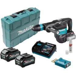 Makita HM001GM201 Akku-Stemmhammer 40V max. / 2x 4,0 Ah Akku + Ladegerät inkl. AWS Funk-Adapter WUT01 im Koffer