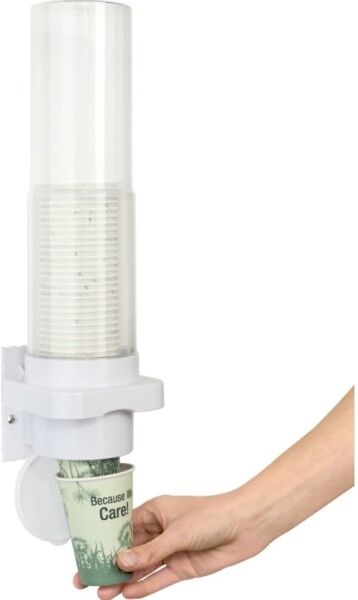 Abena Vægdispenser, Til Ø50-80 Mm Kopper, Abs/pp, Hvid