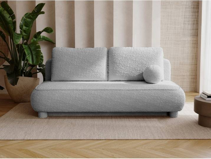 Compleo Schlafsofa Sofa ohne Armlehnen, moderne runde Form, Moderne Couch, Viele Farben zur Auswahl, Breite: 209 cm