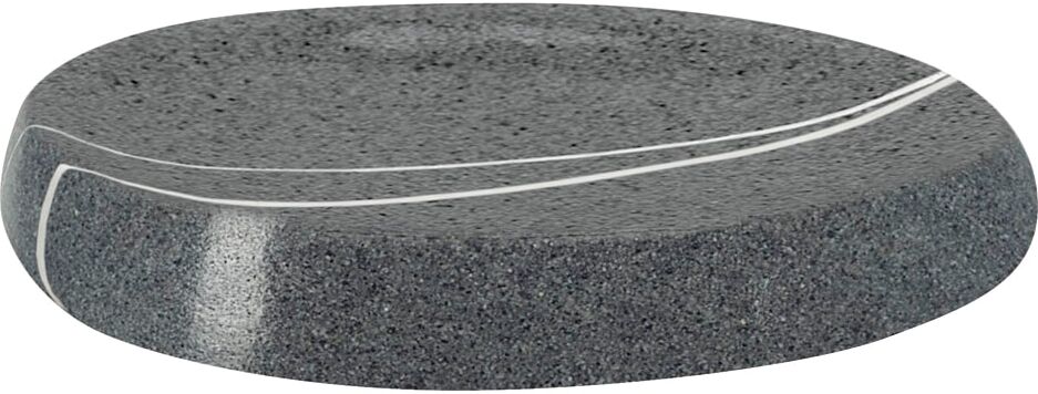 Seifenschale KLEINE WOLKE "Stones", grau, H:2cm, Polyresin, Seifenhalter, Seifenschale, in verschiedenen Farben grau Einheitsgröße