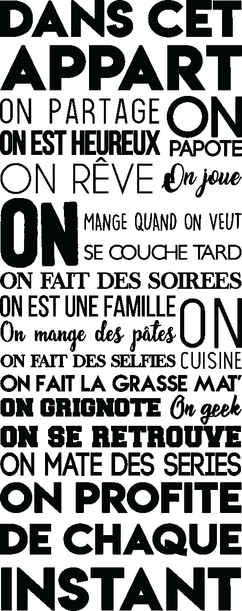 Ambiance-sticker Sticker citation dans cet appart