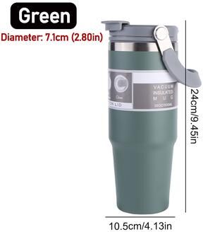 ModernMart 30oz Vacuum Insulated Cup Double Layer Stainless Steel Water Bottle For Hot & Cold Drinks green