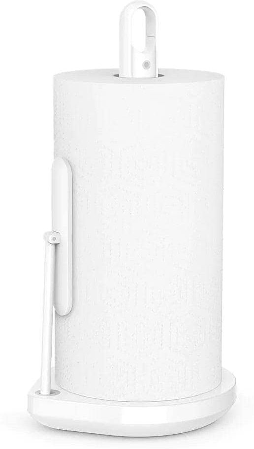 Küchenrollenhalter SIMPLEHUMAN "Weiss", weiss (weiß), B:20,6cm H:38,1cm T:18cm, Edelstahl, Küchenrollenhalter, Küchenrollenhalter weiß Einheitsgröße