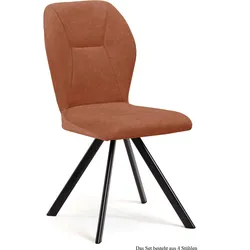 ESSZIMMERSTUHL (4er-Set) Delta 51x92x60 Schwarz/Cognac
