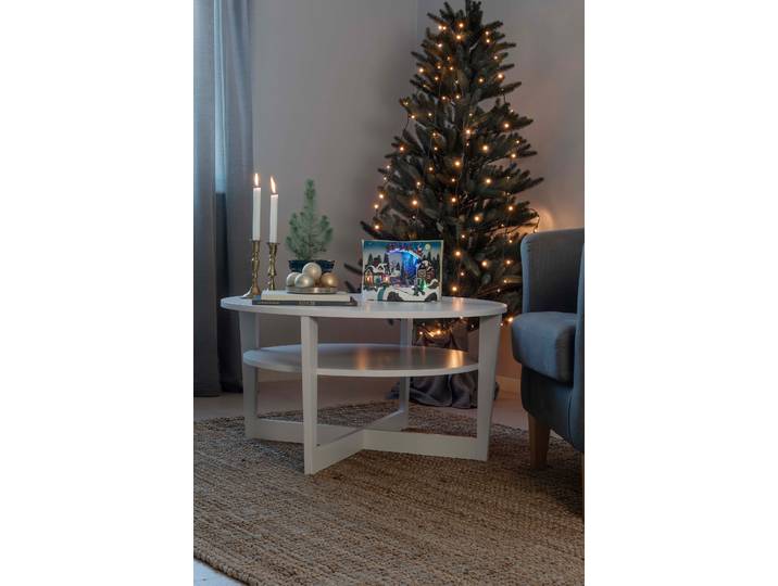Weihnachtsfigur KONSTSMIDE, bunt, B:27cm H:19cm T:16cm, Dekofiguren, Weihnachtsfigur, LED Szenerie Buch mit Kindern, mit Animation