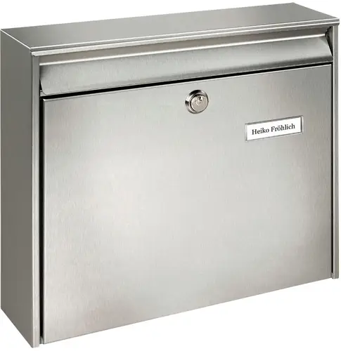 Burg Wächter 20200 BORKUM 3877 NI Briefkasten Edelstahl Silber Schlüsselschloss