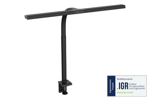 Digitus DA-90492 LED-Schreibtischleuchte, LED-Schreibtischleuchte mit Klemmfuß, LED-Tischlampe, Tischlampe LED, SMD LED 16W EEK