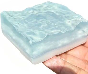 Friendly Fresh Finds Squishy Ocean Cube Squeeze Toy Super Soft Stress Relieving Transparent Ocean Cube 1pc