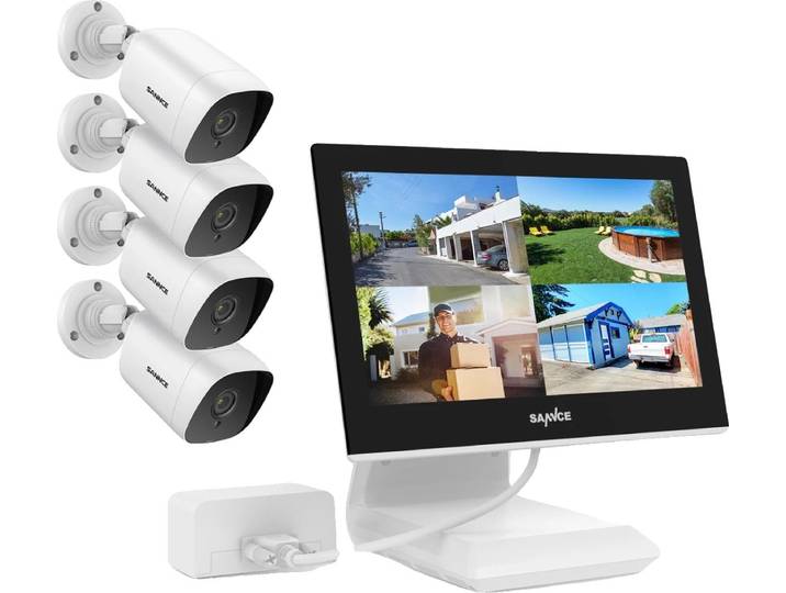 Système de caméra de sécurité\, écran LCD 10\,1\ \, vision nocturne 1080P Full HD\, 4PCS 0TB