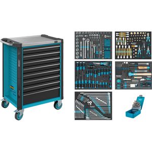Hazet Werkzeugwagen Assistent 179NX-8/320, 320-teilig, blau, 8 Schubladen, mit Werkzeug