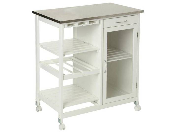 Desserte cuisine plateau inox