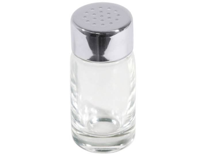 Salzstreuer Contacto Bander silber Glas H 8 cm