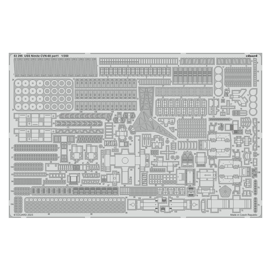Eduard USS Nimitz CVN-68 part 1 1/350 TRUMPETER (53295)