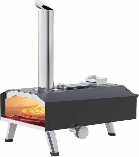 Famanu tragbarer Holzpellet-Pizzaofen für Garten und Camping - Kochen in 60 Sekunden