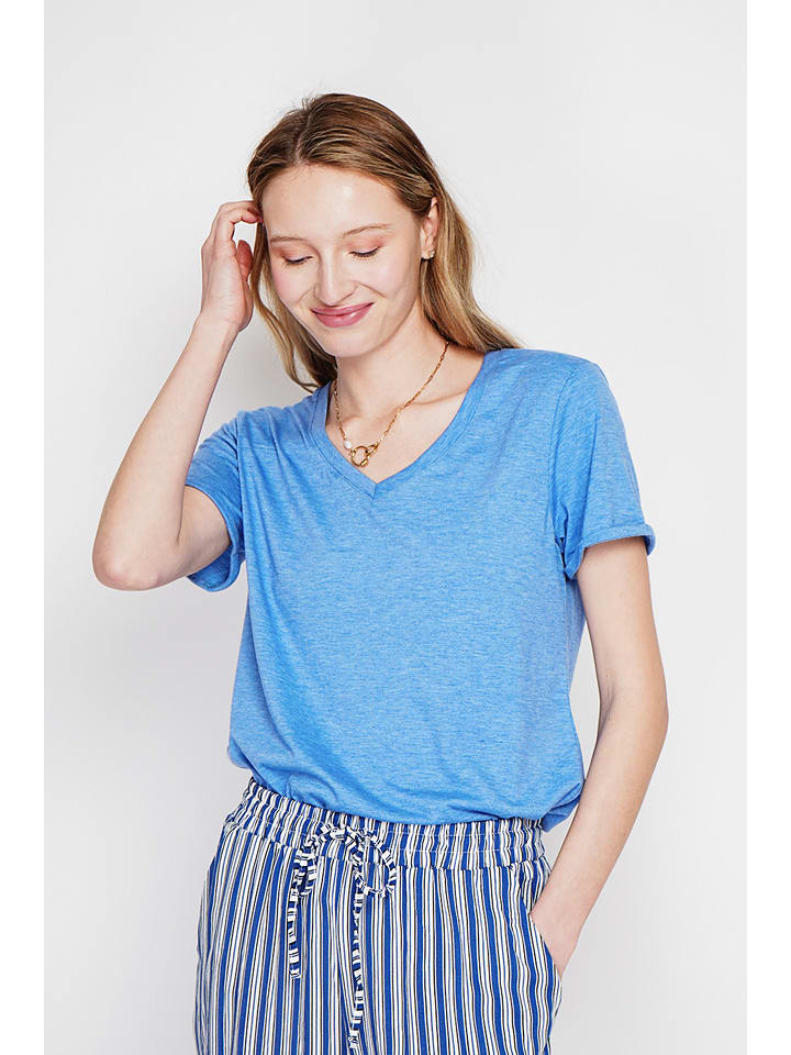 Le Jardin du Lin Shirt in Hellblau - 38