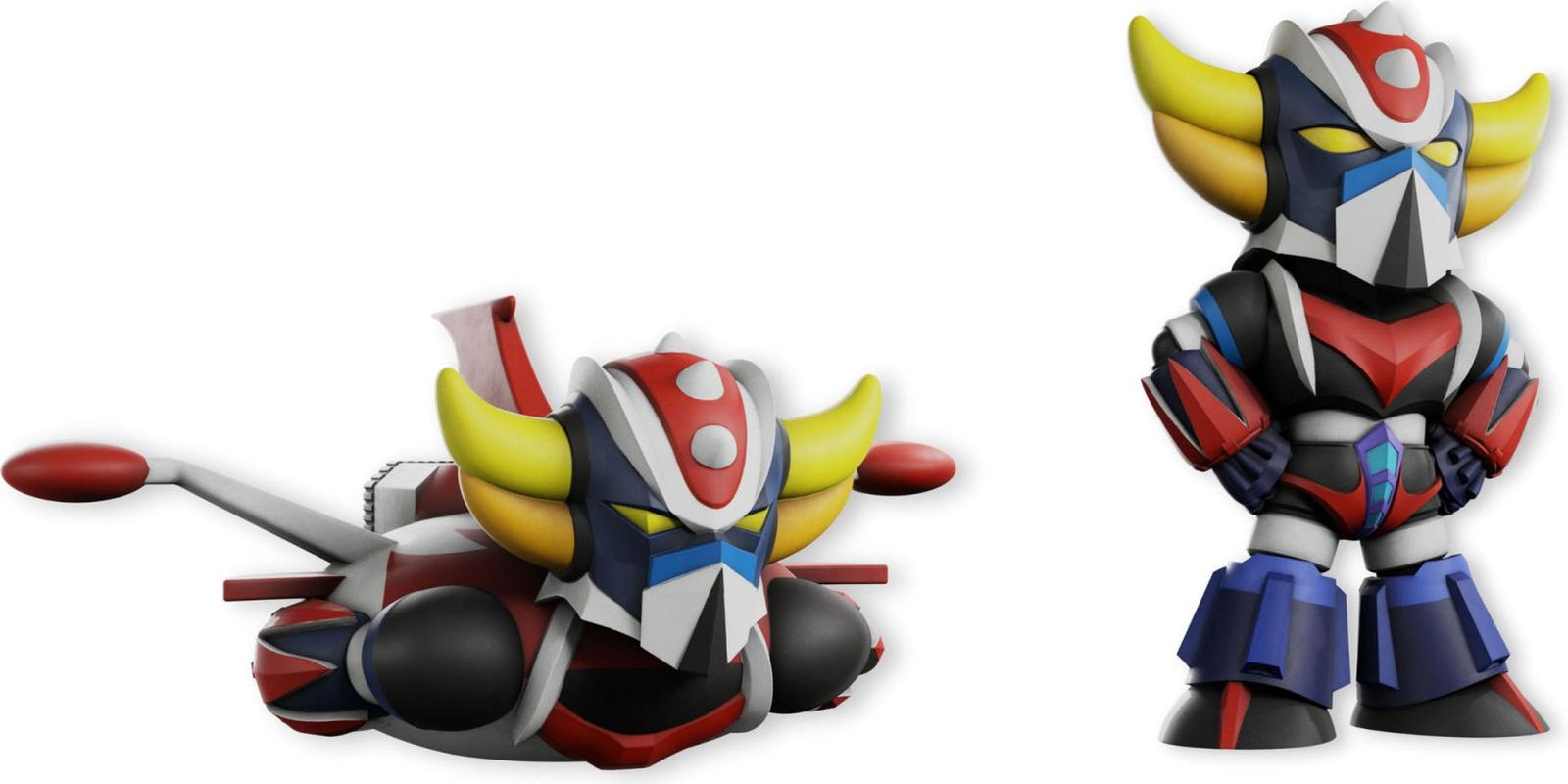 Plastoy UFO Robot Grendizer figuurtjes 2-pack Spazer & Grendizer staand 7 cm