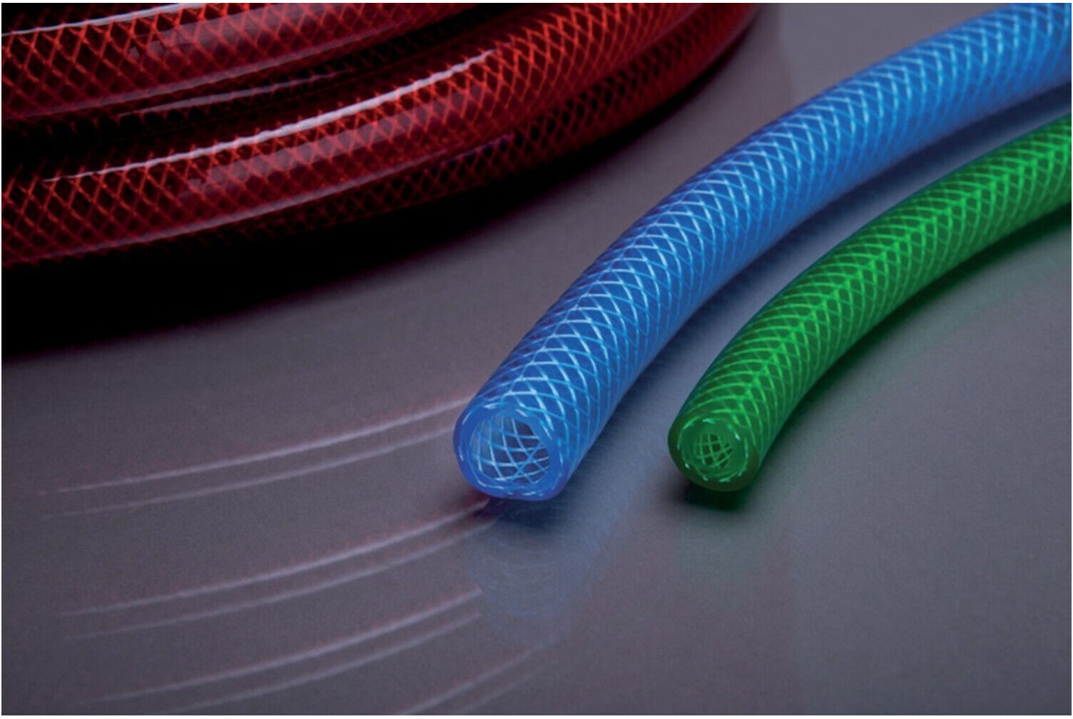 Gewebeschlauch PVC 81B mit Einlage 9x3mm 50m blau transparent APD ; APD Schlauchtechnik (81B 009 30 50)