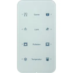 Berker 75144160 Touch-Sensor 4fach Komfort R.1 Glas konfiguriert, polarweiß