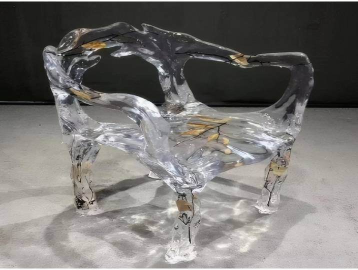 JVmoebel Esszimmerstuhl JVMoebel Epoxid Stuhl transparentes Design, pflegeleichte Oberfläche