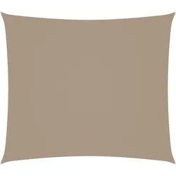 vidaXL Sonnenschirmsegel dreieckiges Oxford-Gewebe 3x3x4,24 m taupe Sommergarten Modell Plus