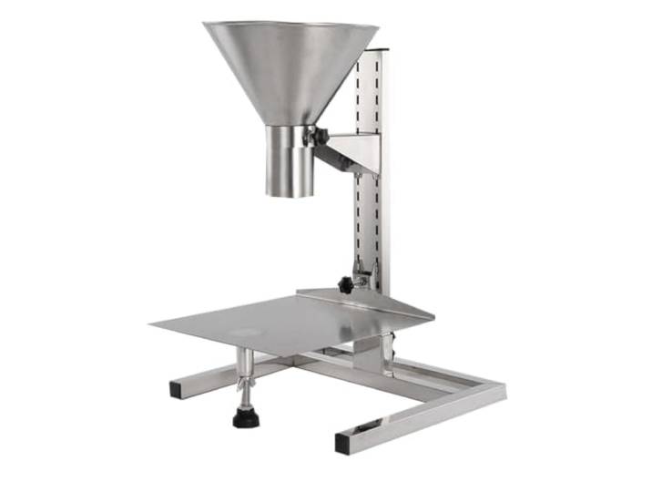 Futtertrichter Edelstahl Doppelte Halterung Tablett 220lb Edelstahl, Doppelte Halterung, 220lb Tragkraft, Einstellbare Höhe, Heavy Duty, Tablett(Outlet Diameter：5cm/1.96in)
