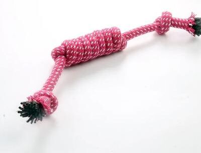 Inspired Finds Durable Braided Rope Dog Chew Toy For Training, Tug Play & Stress Relief pink