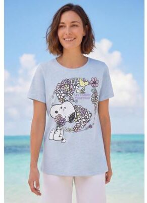 Plus Size Women's Earth Snoopy Crewneck Tee by Disney in Earth Flowers Snoopy (Size 2X)