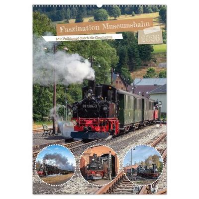 Faszination Museumsbahn (Wandkalender 2026 DIN A2 hoch), CALVENDO Monatskalender