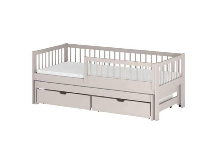Kinder-Doppelbett mit SOFTI 80x160 Kaschmir, Schubladen und Ausziehbett