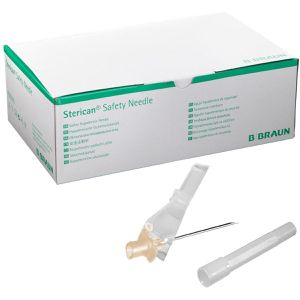 B.Braun Kanülen Sterican Safety, 100 Stück, 19G x 1,5 Zoll, creme, sterile Injektionskanüle