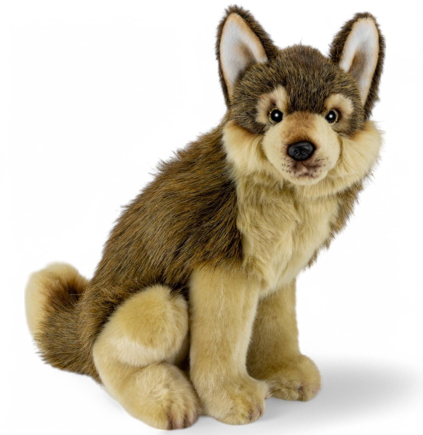 Carl Dick Wolf Pluche knuffel zittend model 3712, 28 cm