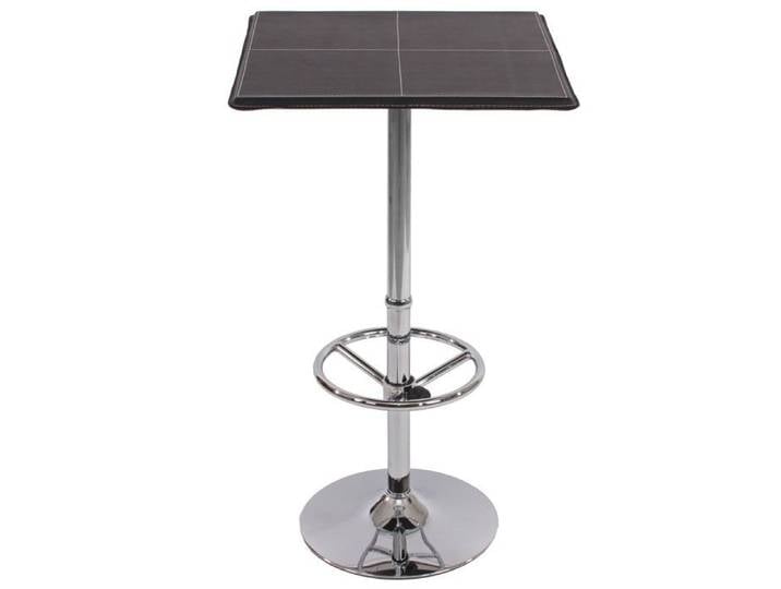 Table haute de bar bistrot avec repose pied 110 cm noir TAB04002