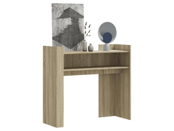 Konsolentisch, Sonoma-Eiche, 100 x 35 x 90 cm, Holz Aufbewahrungsregal, Farbe Sonoma-Eiche, Wandbefestigung im Lieferumfang enthalten, Eingang und Flur