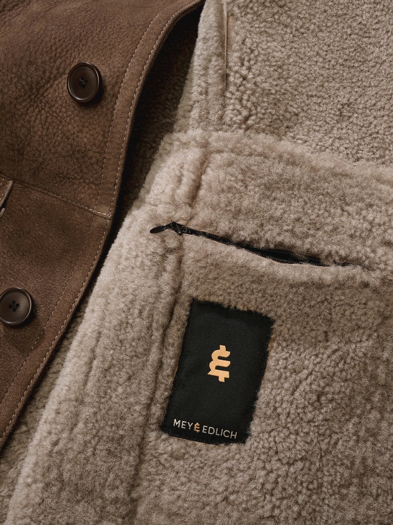 Mey & Edlich Lammfelljacke Kals Braun 50
