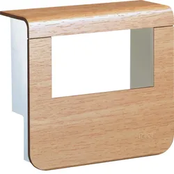 Hager SL20055932D2 Geräteträger-Oberteil mit seitlichen Spiegelflächen SL 20x55mm Dekor Buche