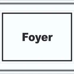 HB-Druck Foyer Schild mit Text Eingangshalle Empfangshalle waagerecht A5 (148x210mm)