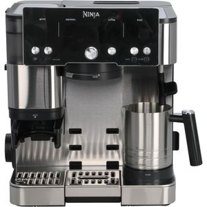 Ninja Espressomaschine Luxe Cafe Essential ES501EU, mit Milchaufschäumer, 2Liter, aus Edelstahl, silber