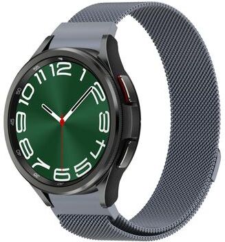Everyday Crate Samsung Galaxy Watch 6 Classic Milanese Watch Band Magnetic Metal Watch Band space Grey