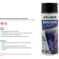 Dupli-Color Buntlackspray AEROSOL Art tiefschwarz matt - 733161