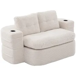SCHLAFSOFA 2-in-1 Cordstoff Liegefunktion