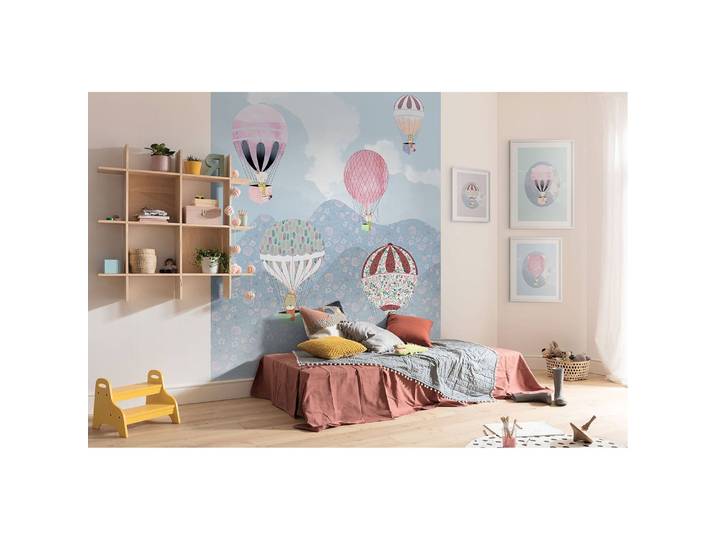 Papier peint intissé Happy Balloon 200cm Multicolore