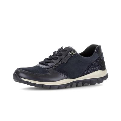 Sneaker GABOR "Sneaker low", Damen, Gr. 37,5, blau, Schuhe Sneaker