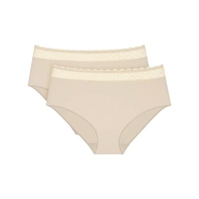 Midislip TRIUMPH "Feel of Modal", Damen, Gr. XL, beige (creamy dream), Single Jersey, Obermaterial: 87% Modal, 13% Elasthan, Unterhosen, sehr weich, elastischer Bund mit Spitze, leicht
