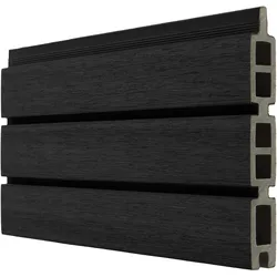 Fiberdeck BOSTON WPC Modern fence board Ebony Black 21x150x1780 mm