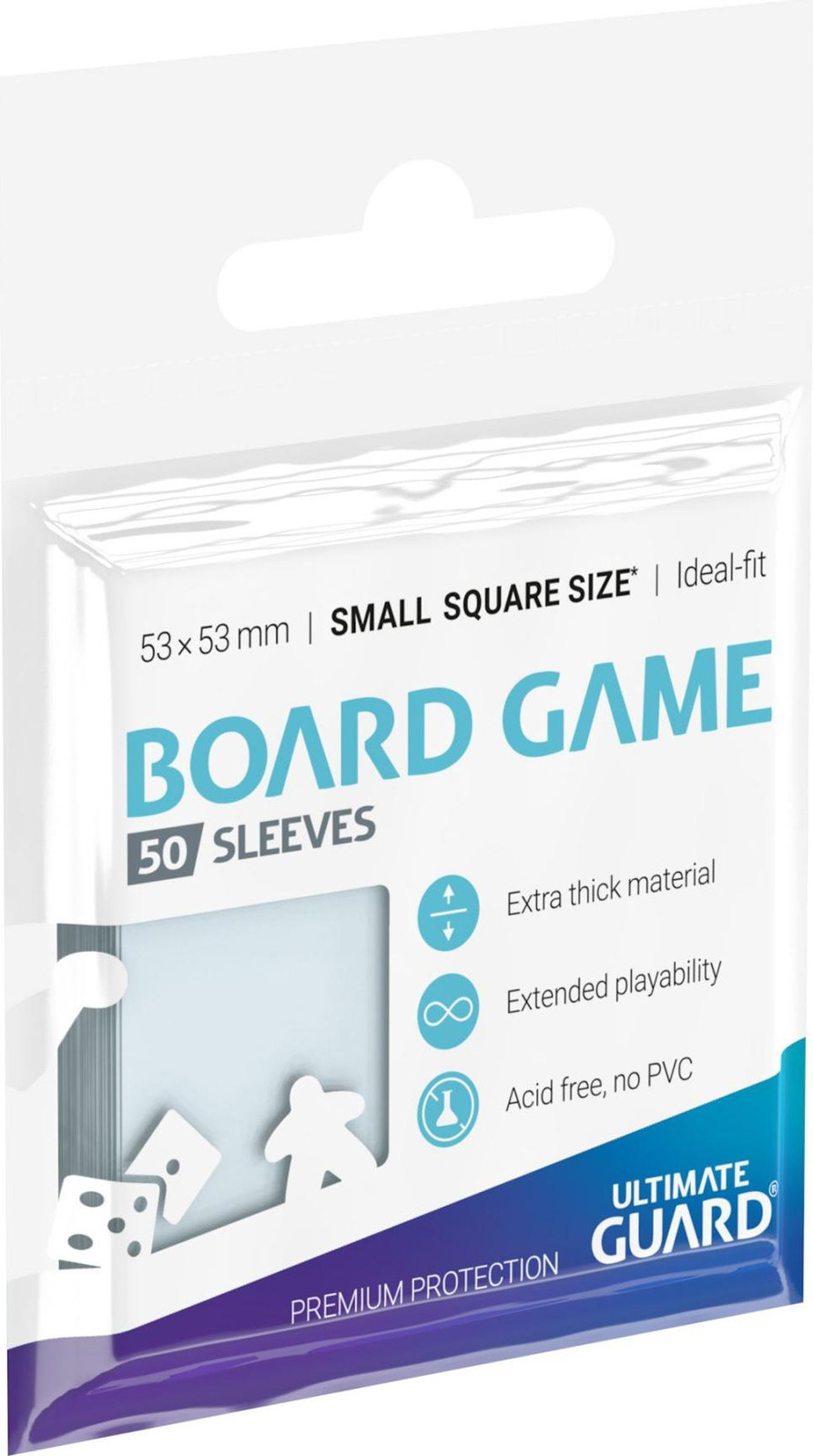 Ultimate Guard Premium sleeves voor kaartspellen, vierkant, klein formaat, 50 stuks