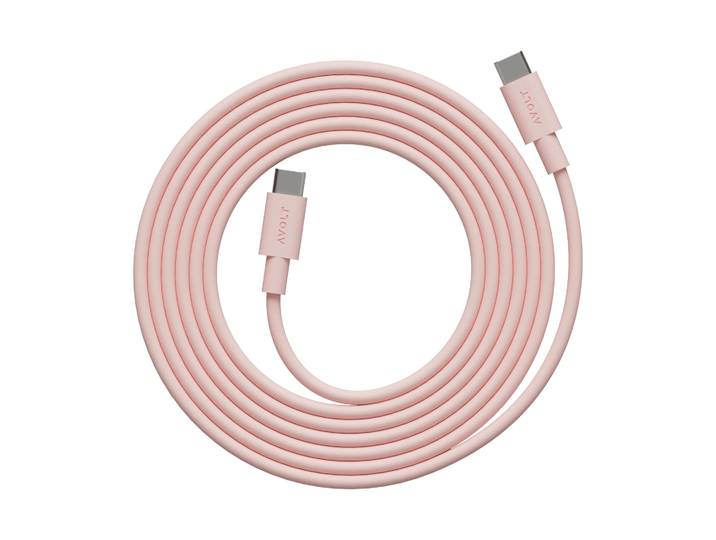 Avolt Cable 1 USB-C vers USB-C câble de charge 2 m Nouveau Rose