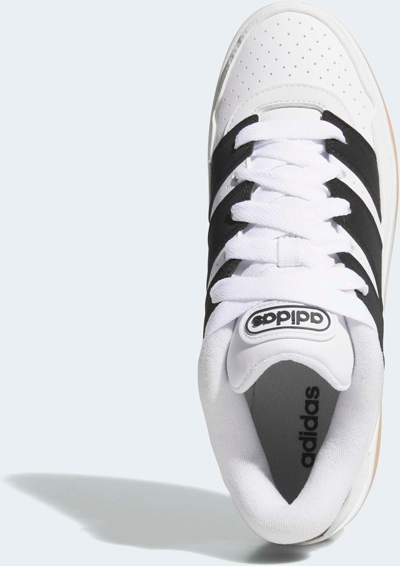 Sneaker ADIDAS SPORTSWEAR "TURNAROUND", Damen, Gr. 44,5, cloud weiß, core schwarz, gum 3, Synthetik, Schuhe Sneaker cloud weiß, core schwarz, gum 3 44,5