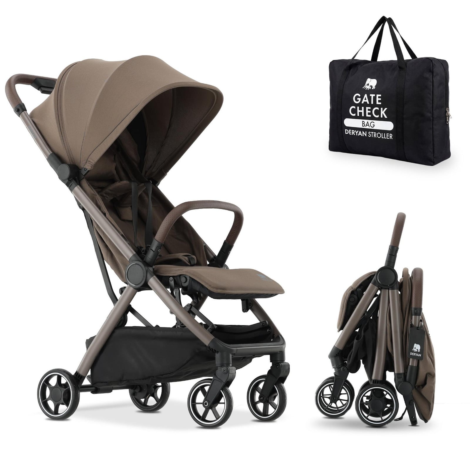 Deryan Air Buggy Vliegtuig Buggy met Geïntegreerde Tas - Hazel